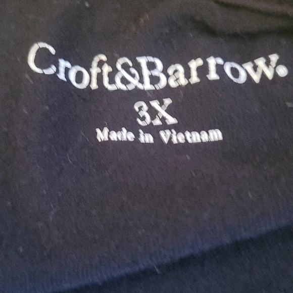 Croft & Barrow Pleated Black Blouse 3X - Picture 6 of 7
